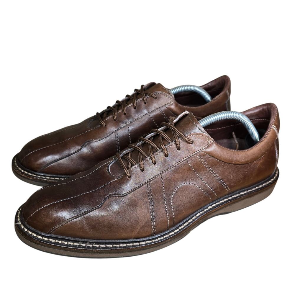 Mens Allen Edmonds Voyager Leather Oxford Walking Shoes USA 6181 11.5 B EUC Brwn